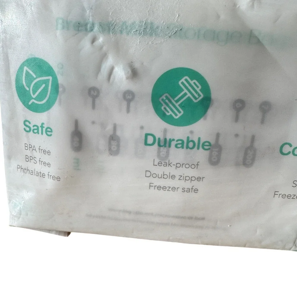 Cimilre‎ Breast Milk Storage Bags 120 BPA Free Double Zipper Leak Proof Freezer